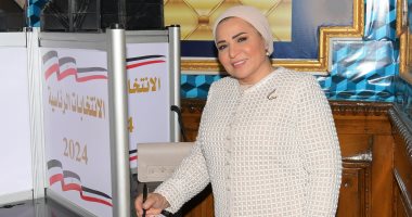 السيدة انتصار السيسى تدلي بصوتها فى الانتخابات الرئاسية 2024 (صور)