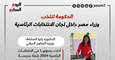 الحكومة تنتخب.. وزراء مصر داخل لجان الانتخابات الرئاسية.. إنفوجراف