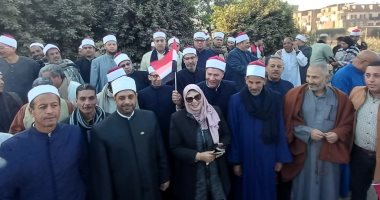 مسيرة لرجال الأزهر والكنيسة بالسنطة لحث المواطنين على المشاركة بانتخابات الرئاسة