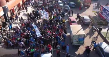 مسيرة لمستقبل وطن فى مركز السنطة بالغربية أثناء التوجه للتصويت