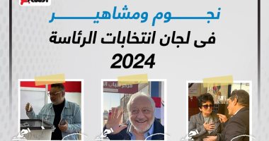 نجوم ومشاهير فى لجان انتخابات الرئاسة 2024.. إنفوجراف