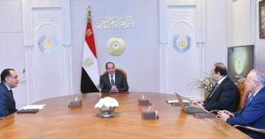 الرئيس السيسى يجتمع بمدبولى ورئيس المخابرات العامة ووزير الرى  