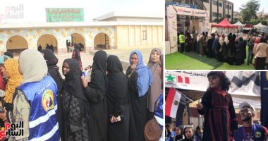 الناخبون على الحدود.. حضور قوى للاقتراع بالملابس التقليدية.. بهجة الاحتفالات التراثية فى محيط اللجان.. سيدات سيوة يخرجن بقوة.. المرأة النوبية تشارك بـ"الجرجار" .. ومشايخ سيناء يحثون الشباب على المشاركة.. صور