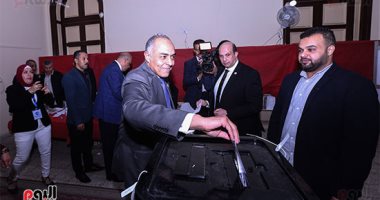 المستشار أحمد بندارى يدلى بصوته فى الانتخابات الرئاسية 2024