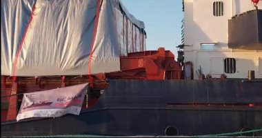 الهلال الأحمر المصرى يتسلم سفينة محملة بمساعدات كويتية تركية مشتركة لغزة