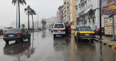 أمطار وانخفاض بدرجات الحرارة فى الإسكندرية تزامنا مع نوة الفيضة الصغرى.. فيديو وصور