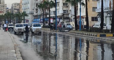 هطول أمطار غزيرة على الإسكندرية لليوم الثالث لنوة الفيضة الصغرى.. صور 