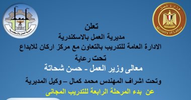 وزارة العمل: بدء تسجيل الدفعة الرابعة على دورات "المالتى ميديا" لشباب الإسكندرية