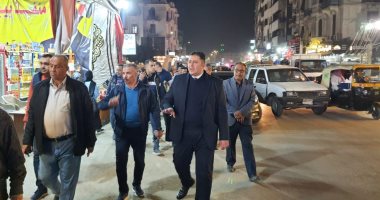نائب محافظ القاهرة يقود حملة لإزالة الاشغالات بأحياء شبرا والساحل وروض الفرج