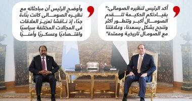 ما حدش يجرب مصر.. رسالة الرئيس السيسى لإثيوبيا بشأن الصومال (إنفوجراف)