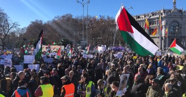 دعوات لخروج مظاهرات جديدة فى مدريد لدعم فلسطين لقطع العلاقات مع إسرائيل