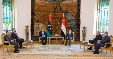 الرئيس السيسى يستقبل "المنفى" ويؤكد دعم مصـر لجهود حماية وحدة الأراضى الليبية