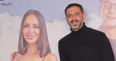 محمد فراج يدعم زوجته بسنت شوقى فى العرض الخاص لفيلم "السيستم"