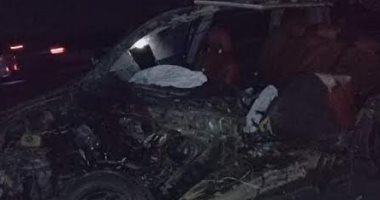 مصرع شخص نتيجة تصادم سيارتين على وصلة أبو سلطان بالإسماعيلية