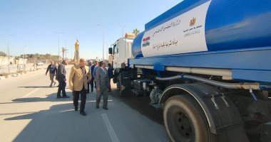 5 سيارات مياه من التضامن الاجتماعى لشمال سيناء