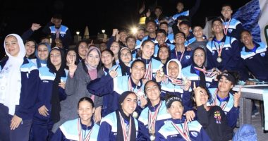 تكريم اللاعبين الفائزين بميداليات بطولة كأس مصر للتجديف فى الإسماعيلية