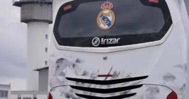 حافلة ريال مدريد تتعرض لحادث قبل مواجهة لايبزيج فى دورى أبطال أوروبا