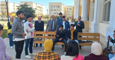 رئيس جامعة حلوان يتفقد الجامعة الأهلية لمتابعة انتظام الدراسة