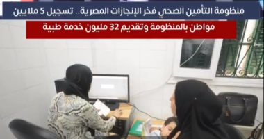 التأمين الصحى فخر الإنجازات المصرية.. تسجيل 5 ملايين مواطن بالمنظومة "فيديو"