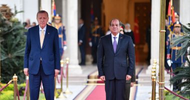 الرئيس السيسى يستقبل نظيره التركى فى زيارة رسمية تاريخية