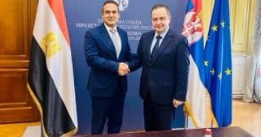 سفير مصر فى بلجراد يبحث سبل تطوير العلاقات الثنائية مع وزير الخارجية الصربى