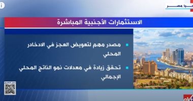 اكسترا نيوز تعرض تقريرا عن أهمية الاستثمارات الأجنبية المباشرة في مصر