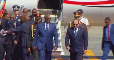 الرئيس السيسي خلال استقباله رئيس مجلس السيادة السوداني