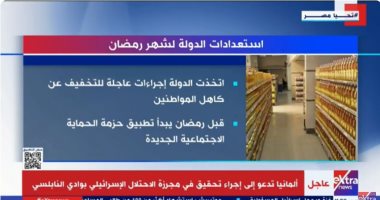 "إكسترا نيوز" تعرض تقريرا حول استعدادات الدولة المصرية لشهر رمضان