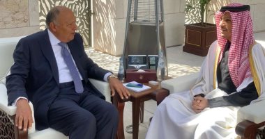 وزير الخارجية يعقد جلسة مباحثات ثنائية مع نظيره القطرى فى الدوحة