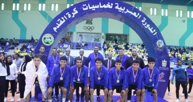 للمرة الثانية.. جامعة بنها تحصد كأس الدورة العربية لكرة القدم الخماسية للجامعات