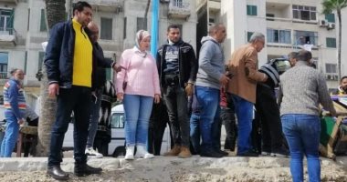حملة مكبرة لإزالة التعديات على شاطئ أبو العباس في الجمرك بالإسكندرية 