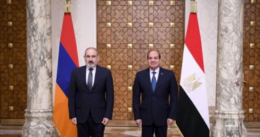الرئيس السيسى يستقبل رئيس وزراء أرمينيا ويثنيان على العلاقات التاريخية بين الشعبين