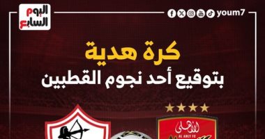 اليوم السابع: كرة بتوقيع أحد نجوم الأهلى أو الزمالك جائزة التوقع الصحيح للقمة