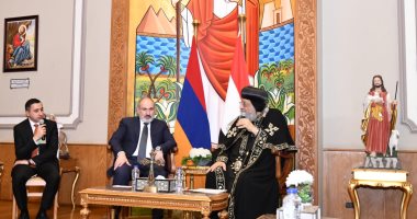 البابا تواضروس الثانى يستقبل رئيس وزراء أرمينيا.. صور 