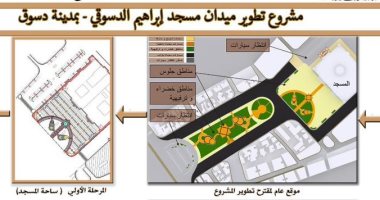 تفاصيل تطوير ساحة الميدان الإبراهيمى فى دسوق بكفر الشيخ بـ6 ملايين جنيه