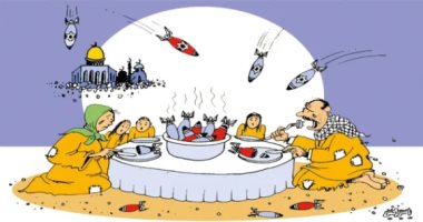 كاريكاتير اليوم.. صواريخ الاحتلال على موائد رمضان فى غزة