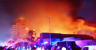 المعمل الجنائى يستعد لمعاينة موقع حريق استوديو الأهرام بعد إخماده