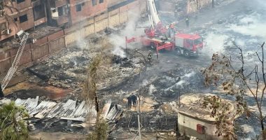 إصابة 14 شخصا في حريق استوديو الأهرام بالعمرانية.. صور