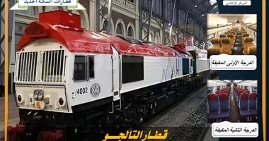 هيئة السكة الحديد: قطار تالجو يضاهى أفخم القطارات العالمية.. إنفوجراف