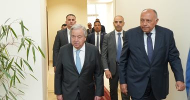 وزير الخارجية يشيد بموقف جوتيريش تجاه الأوضاع فى غزة