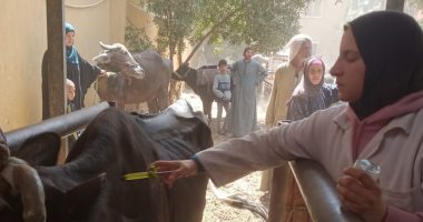 إطلاق قافلة علاجية مجانية وإرشادية لخدمة صغار المربين بقرية المنوات فى الجيزة