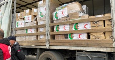 الجزائر ترسل 162 طنا من المساعدات الإنسانية للفلسطينيين نحو مطار العريش
