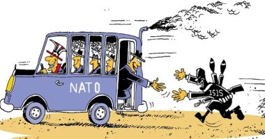 كاريكاتير صحيفة عمانية.. الناتو يسعى لإنقاذ داعش