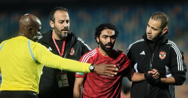 نقل حسين الشحات إلى المستشفى بسبب إصابة مباراة سيمبا.. وخضوعه للأشعة.. صور