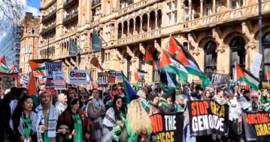 مظاهرات جديدة فى إسبانيا للمطالبة بوقف إطلاق النار فى غزة والاعتراف بفلسطين