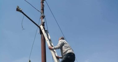 عودة الكهرباء لعزبة الكوبانية المتضررة من حادث انهيار جسر ترعة السويس
