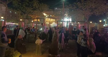 إقبال كبير من المواطنين على الحدائق العامة فى المنوفية بالعيد.. فيديو