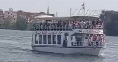 فسحة شم النسيم.. رحلات نيلية على شاطئ نهر النيل بكفر الشيخ.. فيديو