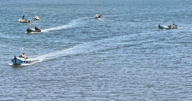 الهمة قوية.. 3500 صياد يواصلون رحلات صيد الأسماك ببحيرة البردويل فى سيناء