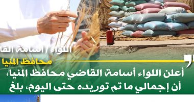 شون وصوامع المنيا تستقبل 41 طنا من محصول القمح لموسم حصاد 2024